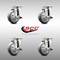 Service Caster 4 Inch 316SS Thermoplastic Rubber Wheel Swivel Top Plate Caster Set with Brake SCC-SS31620S414-TPRB-TLB-4 - alternate 4